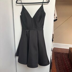 Jovani Black Pleated Mini Dress Cocktail